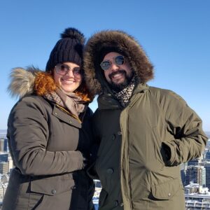 Daitana e Victor em Montreal no Inverno