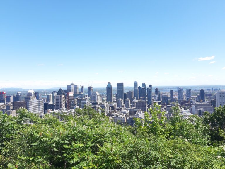 Vista de Montreal vista de cima do Mont-royal no Canadá